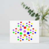 Rainbow-Flora-Punkte Postkarte (Stehend Vorderseite)