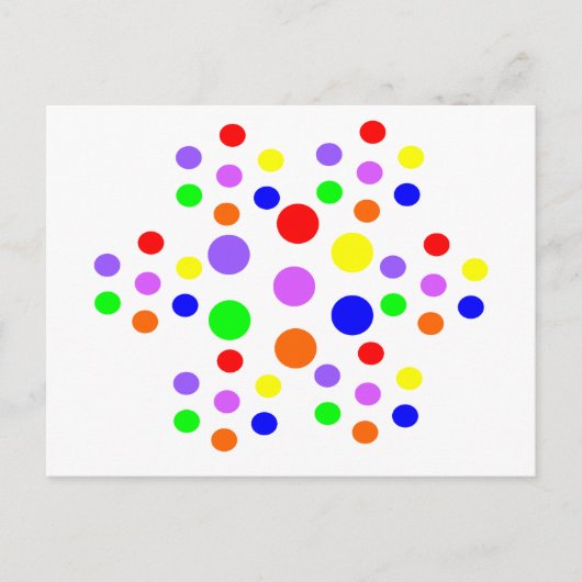 Rainbow-Flora-Punkte Postkarte (Vorderseite)