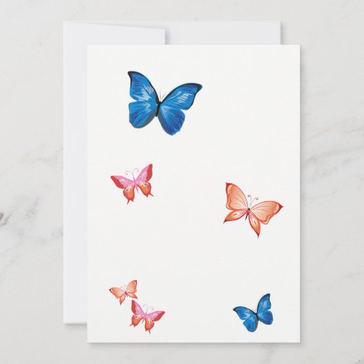 Rainbow Floral Abschluss Feier Einladung (Rückseite)