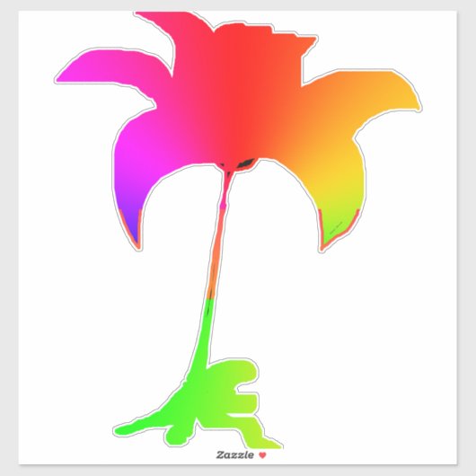Rainbow Floral Extra Large Sticker (Blatt)