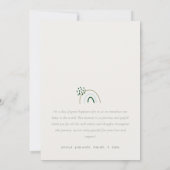 Rainbow Floral Foto Baby Boy Birth Ankündigung (Rückseite)