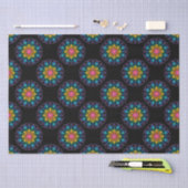 Rainbow Floral Fountain Mandala Polka Dots Seidenpapier (Handwerk)