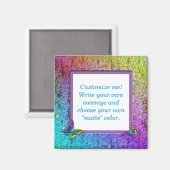 [Rainbow Floral Frame] Abstrakt mit Schmetterlinge Magnet (Vorderseite/Rückseite)