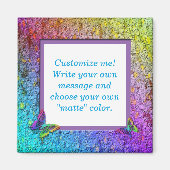 [Rainbow Floral Frame] Abstrakt mit Schmetterlinge Magnet (Vorne)