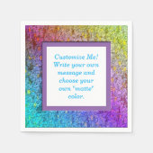 [Rainbow Floral Frame] Abstrakte Blume Papier Serviette (Vorderseite)