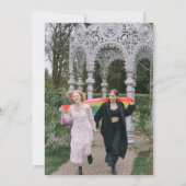 Rainbow Floral Frame LGBT Wir Eloed Ankündigung (Rückseite)