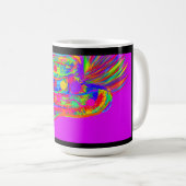 Rainbow Floral Fur Feathered Hat Kaffeetasse (VorderseiteRechts)