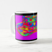 Rainbow Floral Fur Feathered Hat Kaffeetasse (Vorderseite Links)