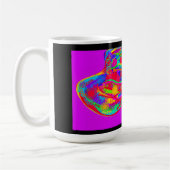 Rainbow Floral Fur Feathered Hat Kaffeetasse (Links)
