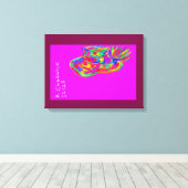 Rainbow Floral Fur Feathered Hat Leinwanddruck (Insitu (Holzboden))