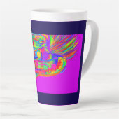 Rainbow Floral Fur Feathered Hat Milchtasse (Rechte Ecke)