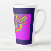 Rainbow Floral Fur Feathered Hat Milchtasse (Rechts)