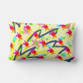 Rainbow Floral Pattern Lendenkissen (Rückseite)