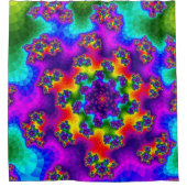 Rainbow Floral Sprinkles Duschvorhang (Vorderseite)