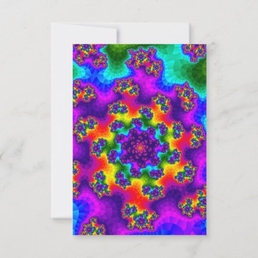 Rainbow Floral Sprinkles Einladung (Rückseite)