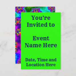 Rainbow Floral Sprinkles Einladung