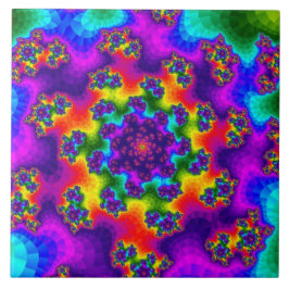 Rainbow Floral Sprinkles Fliese