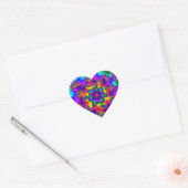 Rainbow Floral Sprinkles Herz-Aufkleber (Umschlag)