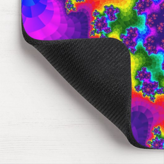 Rainbow Floral Sprinkles Mousepad (Ecke)
