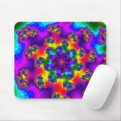 Rainbow Floral Sprinkles Mousepad (Mit Mouse)