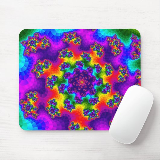 Rainbow Floral Sprinkles Mousepad (Mit Mouse)