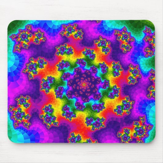 Rainbow Floral Sprinkles Mousepad (Vorne)