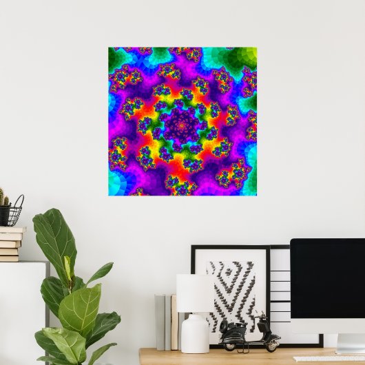 Rainbow Floral Sprinkles Poster (Heimbüro)