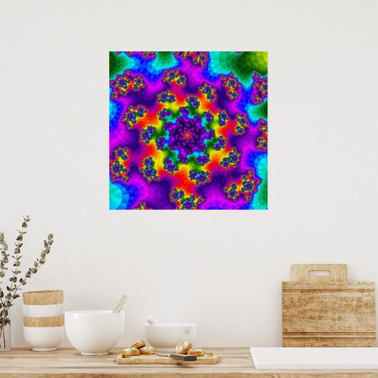 Rainbow Floral Sprinkles Poster (Küche)