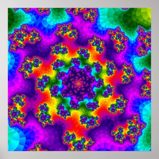 Rainbow Floral Sprinkles Poster (Vorne)