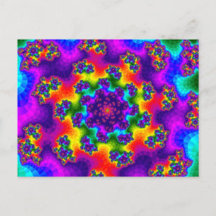 Rainbow Floral Sprinkles Postkarte