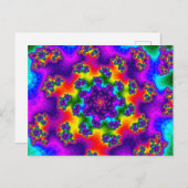 Rainbow Floral Sprinkles Postkarte (Vorne/Hinten)