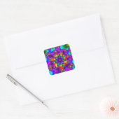 Rainbow Floral Sprinkles Quadratischer Aufkleber (Umschlag)