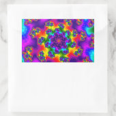 Rainbow Floral Sprinkles Rechteckiger Aufkleber (Tasche)