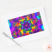 Rainbow Floral Sprinkles Rechteckiger Aufkleber (Umschlag)