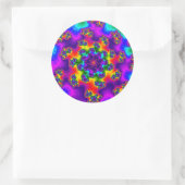 Rainbow Floral Sprinkles Runder Aufkleber (Tasche)