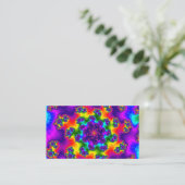 Rainbow Floral Sprinkles Visitenkarte (Stehend Vorderseite)