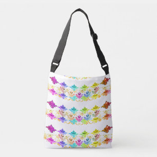Rainbow Floral Symbols Tragetaschen Mit Langen Trägern