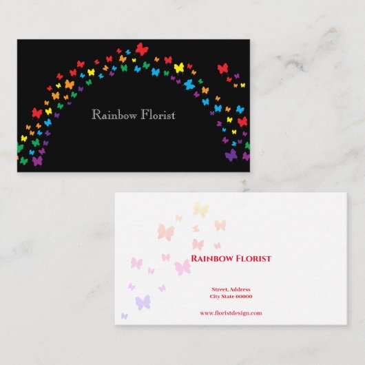 Rainbow Florist Visitenkarte (Vorne/Hinten)