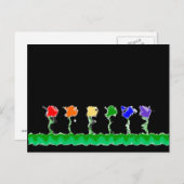 Rainbow Flower Garden Postcard Postkarte (Vorne/Hinten)