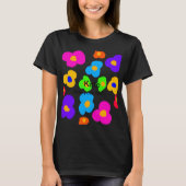 Rainbow Flower Pride Love Add Name Text Lqbtq Abst T-Shirt (Vorderseite)