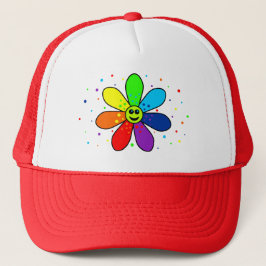 Rainbow Flower Trucker Truckerkappe