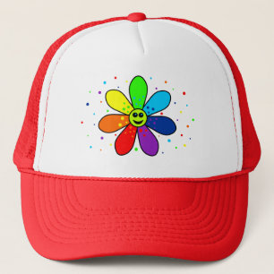 Rainbow Flower Trucker Truckerkappe