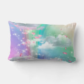 Rainbow fluffy Clouds Baby Girl Lendenkissen (Rückseite)