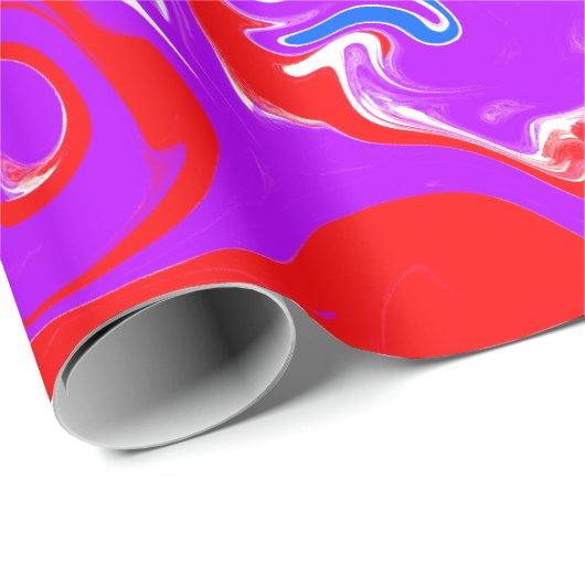 Rainbow Fluid Art Geburtstag Geschenkpapier (Rolleneckpunkt)