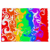 Rainbow Fluid Art Geburtstag Große Geschenktüte (Vorderseite)