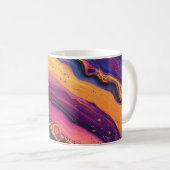 Rainbow Fluid Pour Lila & orange farbig Kaffeetasse (VorderseiteRechts)