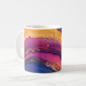 Rainbow Fluid Pour Lila & orange farbig Kaffeetasse (Vorderseite Links)
