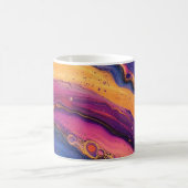 Rainbow Fluid Pour Lila & orange farbig Kaffeetasse (Mittel)