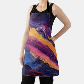 Rainbow Fluid Pour Lila & orange farbig Schürze (InSitu)
