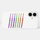 Rainbow Flutes farbenfroh Case-Mate iPhone Hülle (Rückseite (Horizontal))